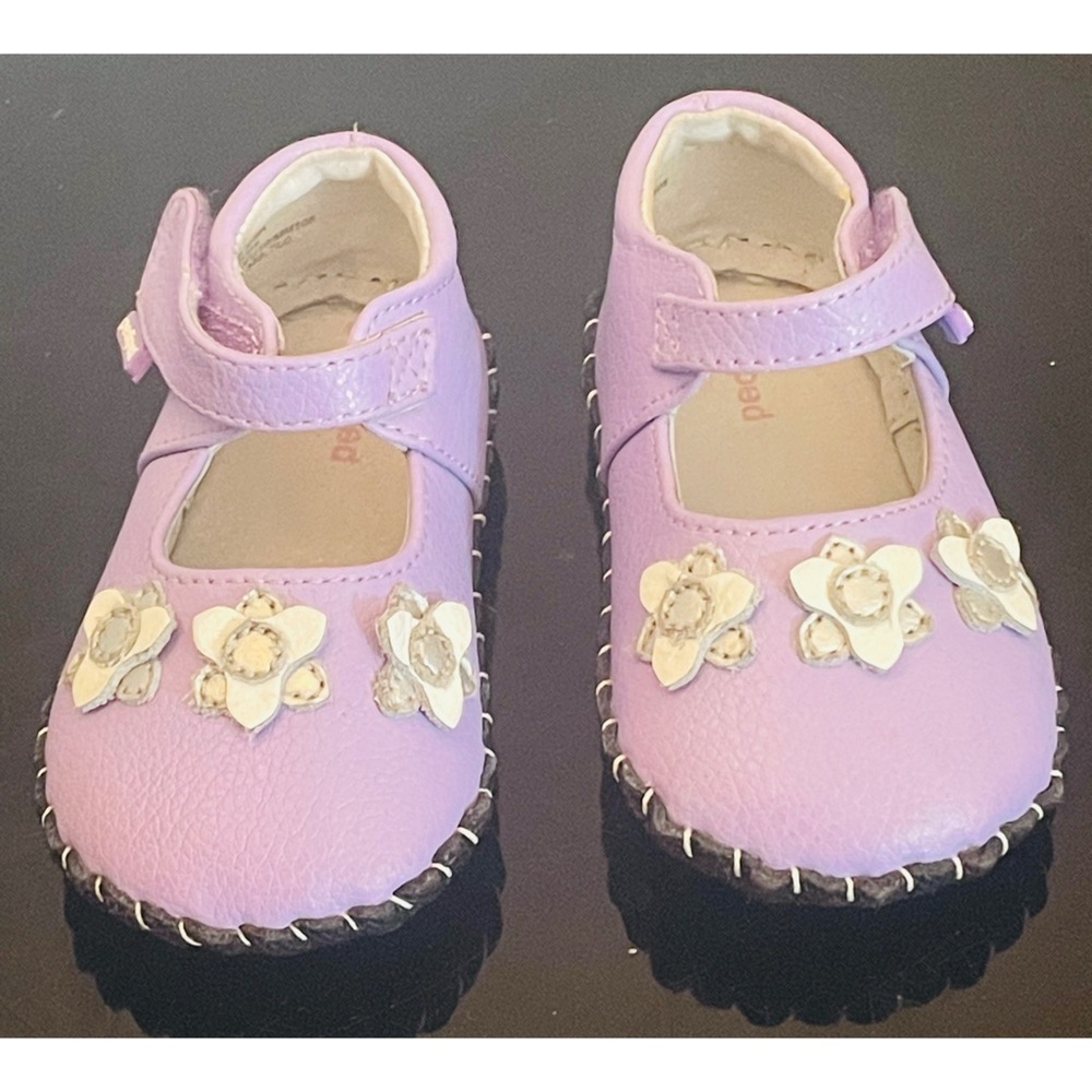 PEDIPED ORIGINALS SALOME LAVENDER ballet flat soft sole size 6-12 mon 4-4.5 - Picture 2 of 8